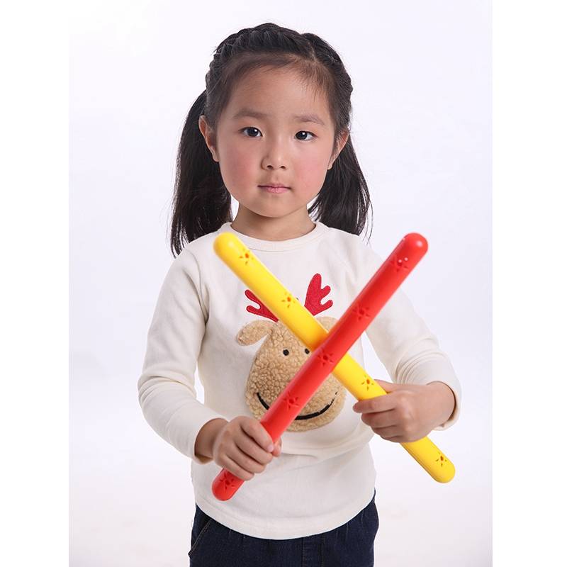 Relay stick kindergarten gymnastics rod with sound plastic color stick children's sports fitness equipment 10 