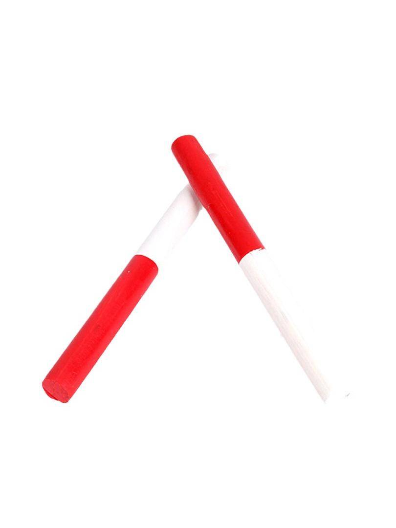 Playbar track and field competition training standard 100 meters to pass red and white high -strength wood aluminum alloy relay stick