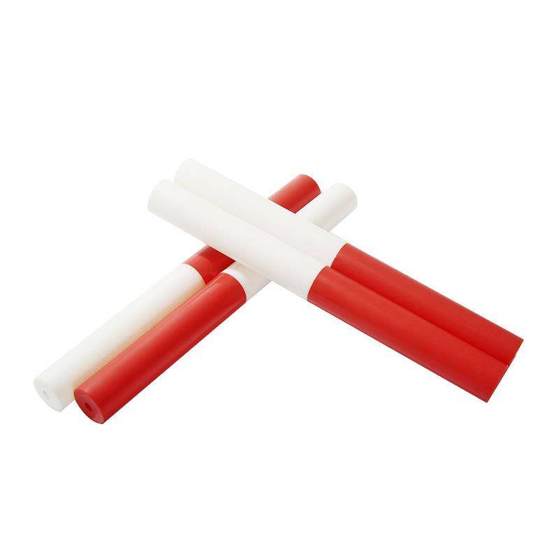 Plastic connection track and field reaching the standard competition, red power Bai'er baton, red white field competition, rotor
