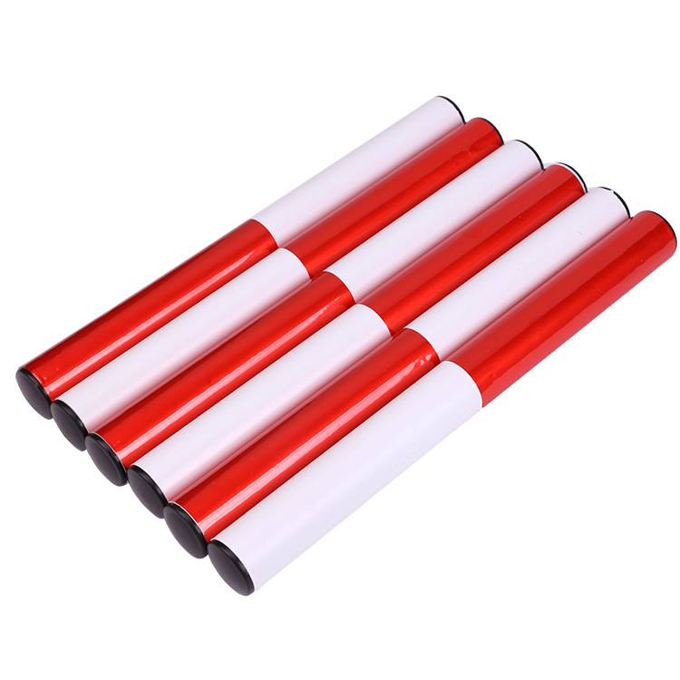 Plastic relaxation rod, track and field relay stick plastic competition PVC relay stick red and white competition for red and white