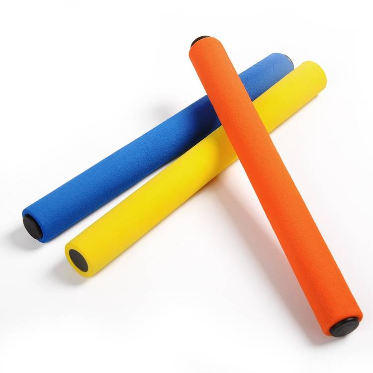 Anti -rod track and field competition for children's outdoor sports sponge handle plastic aluminum alloy red and white wood gymnastics sticks