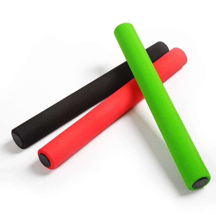 Anti -rod track and field competition for children's outdoor sports sponge handle plastic aluminum alloy red and white wood gymnastics sticks