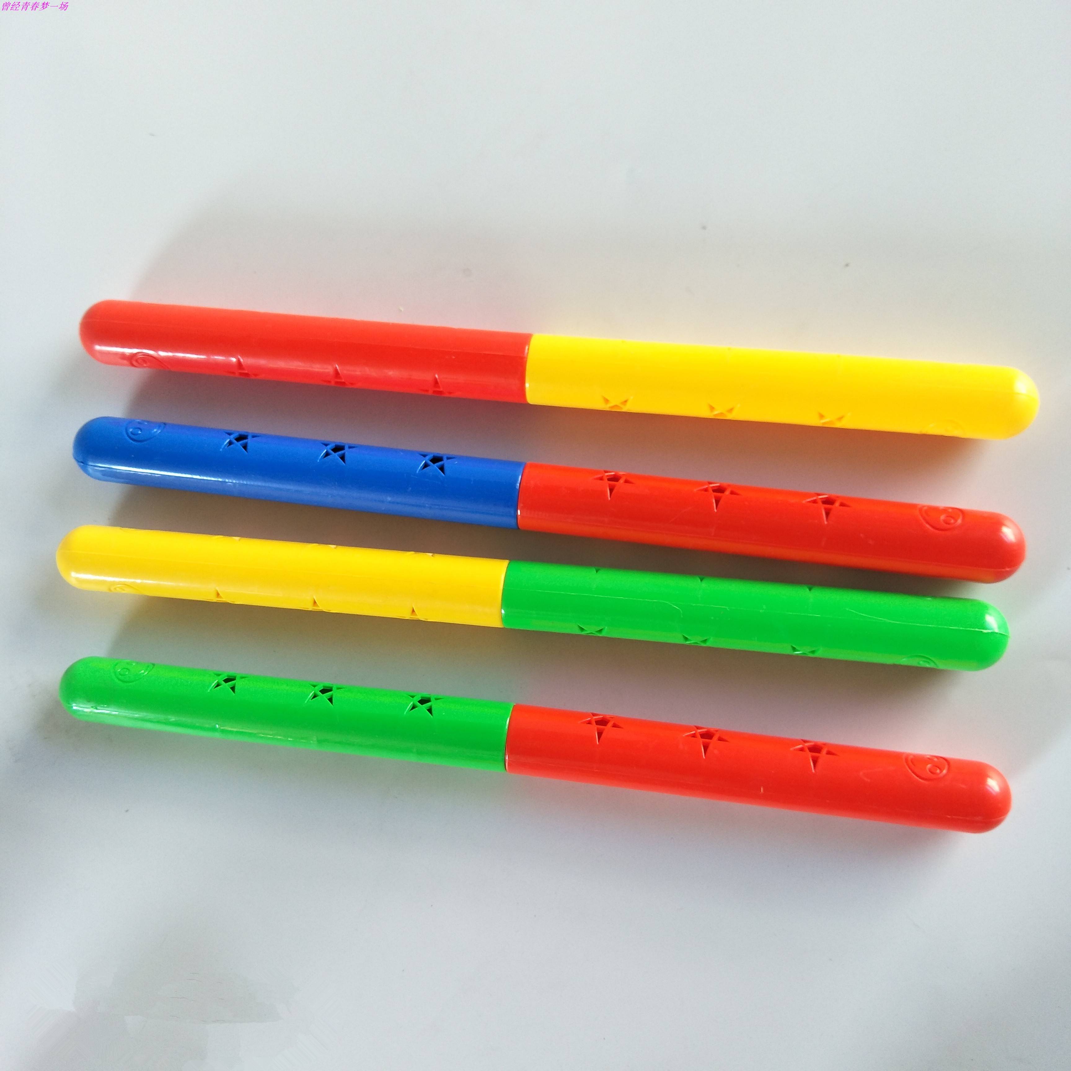 Anti -rod kindergarten gymnastics stick with sound plastic color stick children's sports fitness equipment early exercise fitness stick
