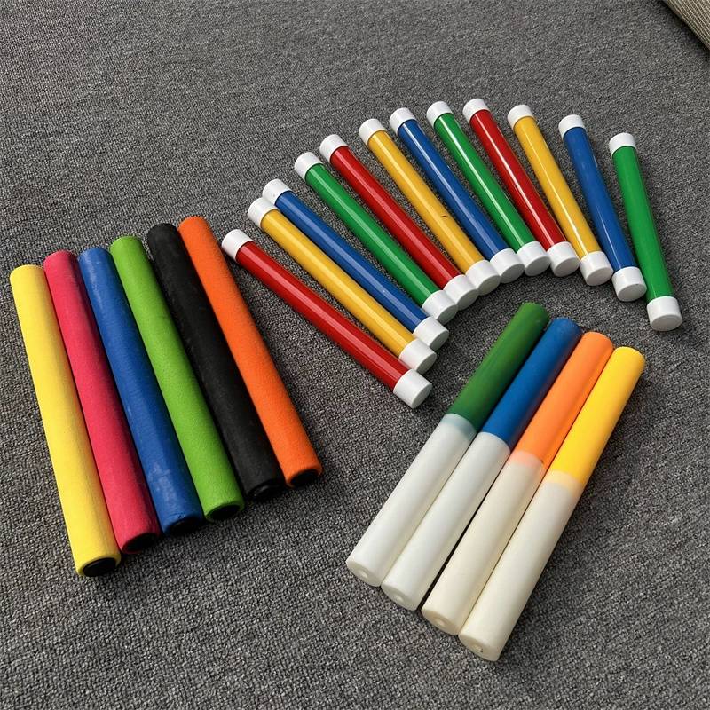 Kindergarten relay rod anti -bubble sponge sleeve plastic batons super strong sweat absorption track and field training