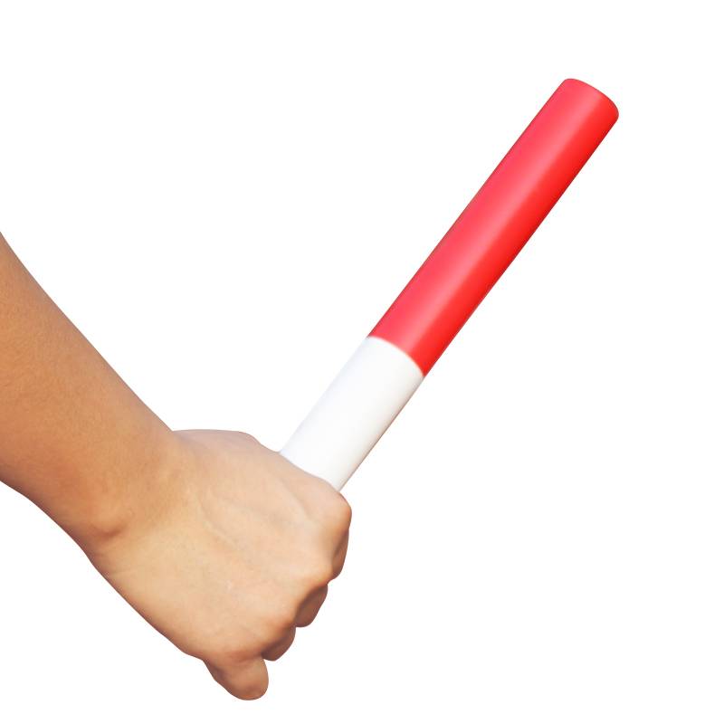 Anti -Bantal Athletics Competition Special red and white high -strength plastic durable 100 -meter transmission standard ABS relay stick