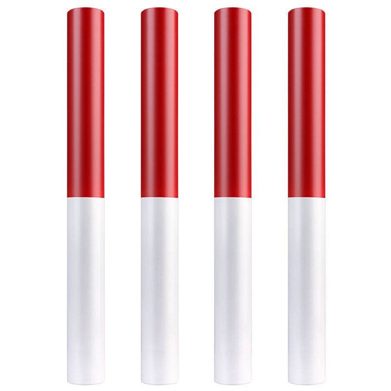 Red and white wood relay stick