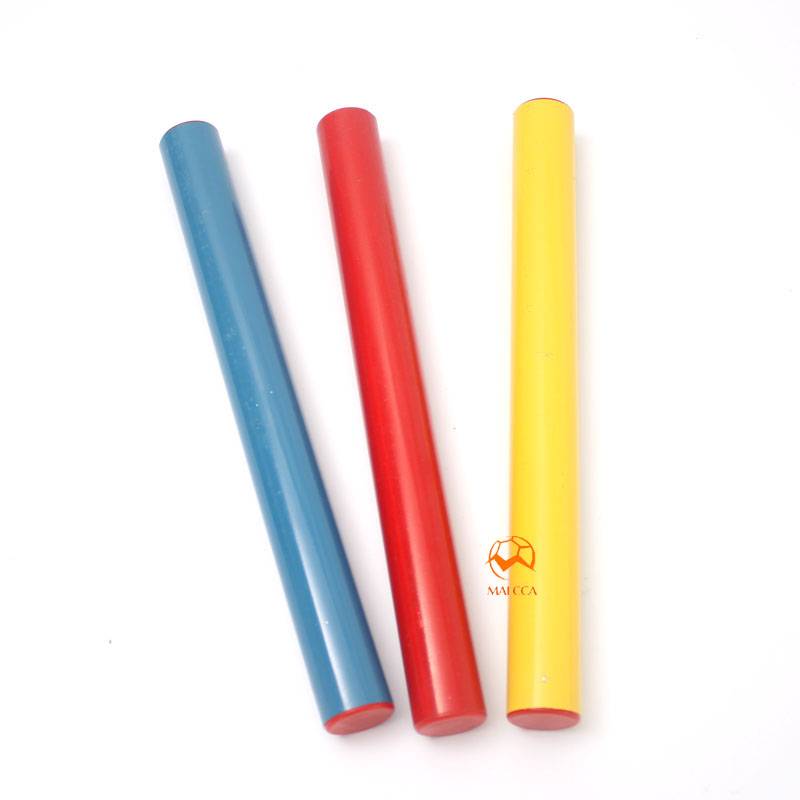 Anti -rod track and field competition for special aluminum alloy plastic red and white children's relay rod kick -in kindergarten sponge aperture props