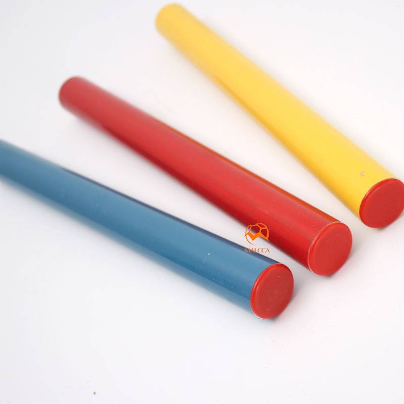 Anti -rod track and field competition for special aluminum alloy plastic red and white children's relay rod kick -in kindergarten sponge aperture props