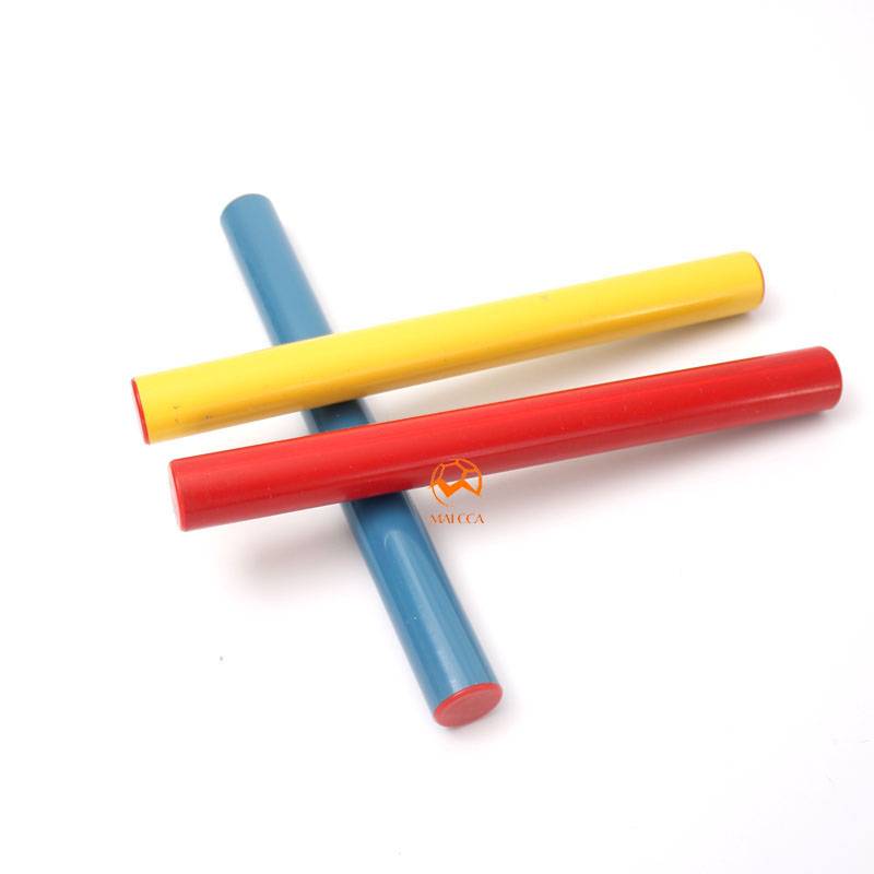 Anti -rod track and field competition for special aluminum alloy plastic red and white children's relay rod kick -in kindergarten sponge aperture props