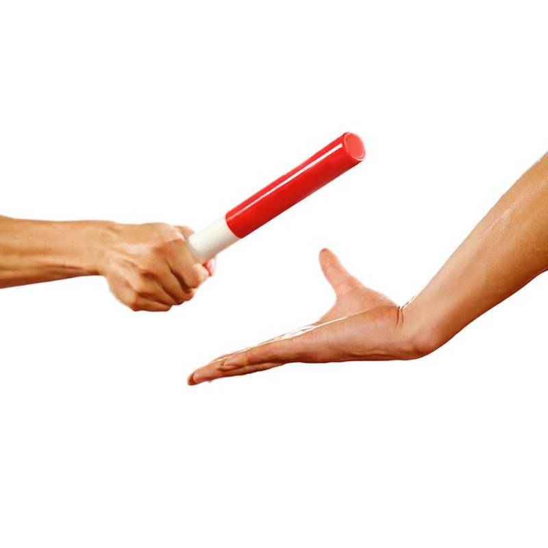 Track and field competition standard ABS alternate passing stick 30cm red and white high -strength durable student sports products