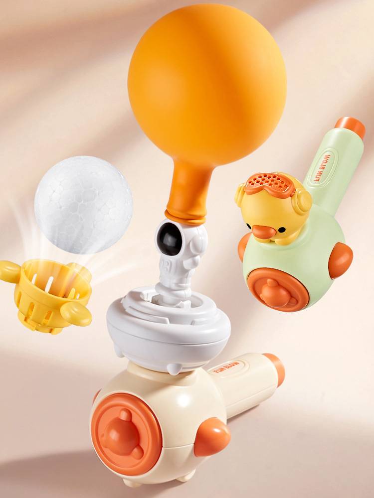 Children's balloon blowing music suspended balloon toy three -in -one exercise lung live volume oral muscle training equipment