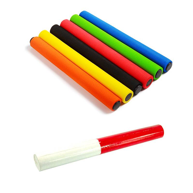 Track and field relay rod competition Special kindergarten school sports team to build game wooden sponge transmission stick props