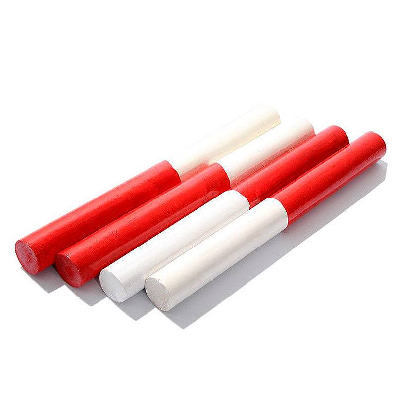 The relay stick event ABS relay stick high -strength wood durable red and white training handover long -distance running solid wood running