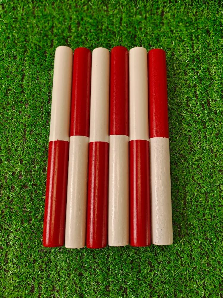 Wooden relay rod track and field training 100 meters transmission standard red and white durable anti -skid games relay race
