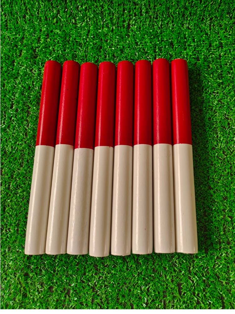 Wooden relay rod track and field training 100 meters transmission standard red and white durable anti -skid games relay race
