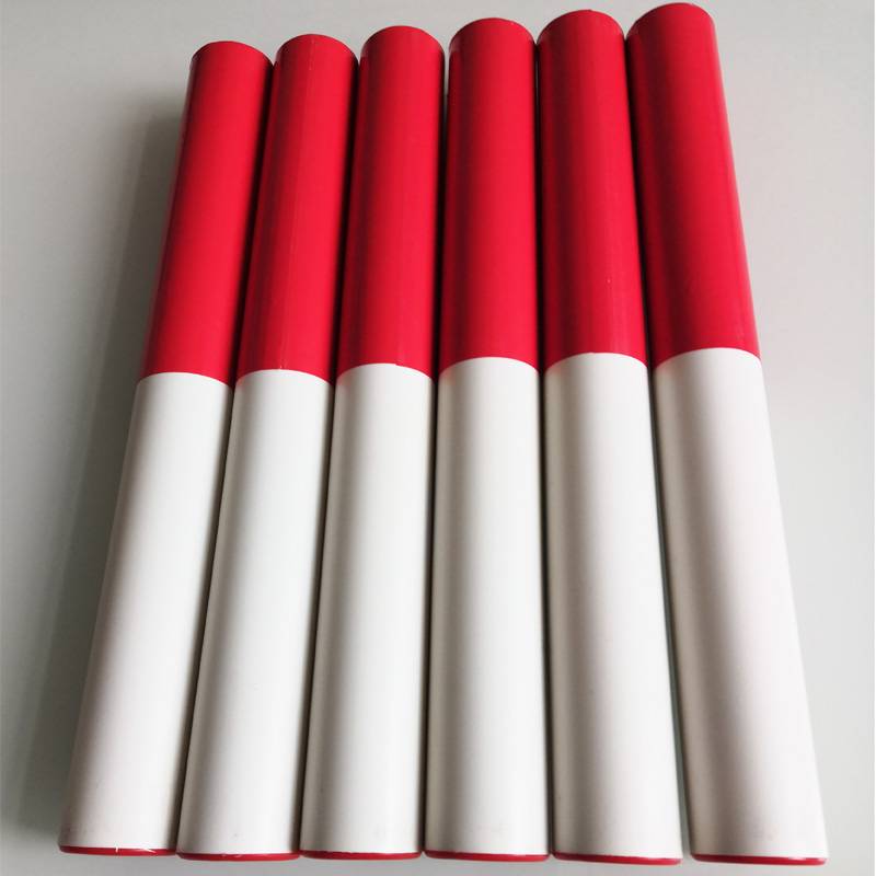 Athletics and field competition for special standard PVC relay sticks 100 meters of red and white high -strength ABS plastic durable equipment