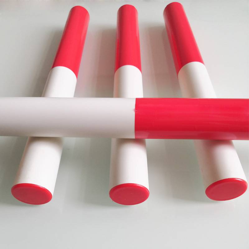 Athletics and field competition for special standard PVC relay sticks 100 meters of red and white high -strength ABS plastic durable equipment