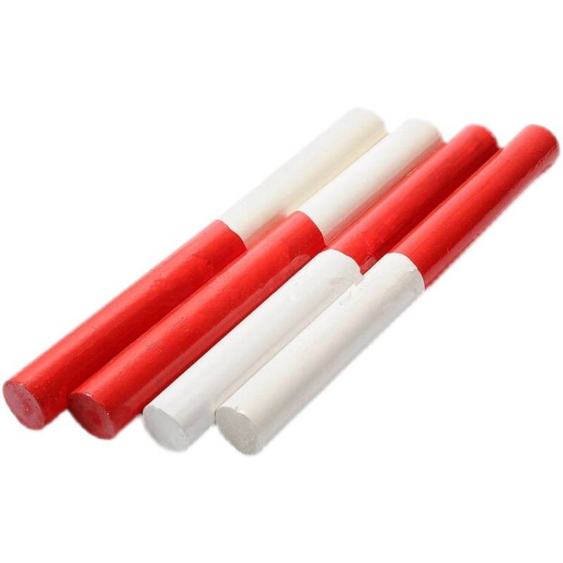 The relay stick track and field competition special relay race red and white wood mass relay stick solid wood anti -slip kindergarten relay stick