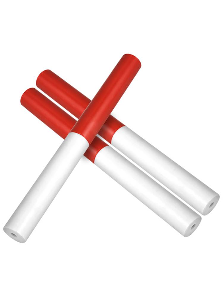 Red and white high -intensity plastic durable red and white relay sticks track and field competition for standard ABS relay stick 100 meters pass