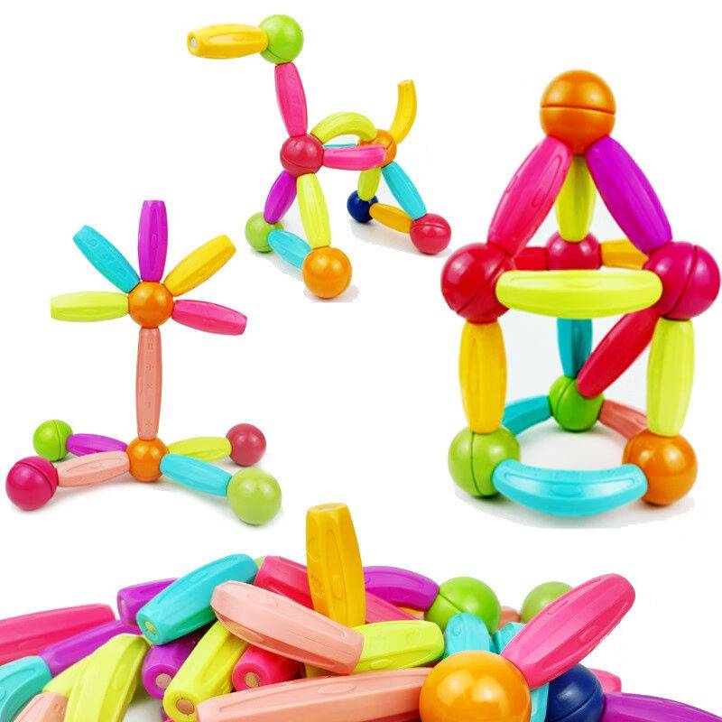 Afuer Bailing Magnetic Stick Children's Toys Building Blocks Plasma Piece Patching Pattermination Baby Boy Girl Gifts 47