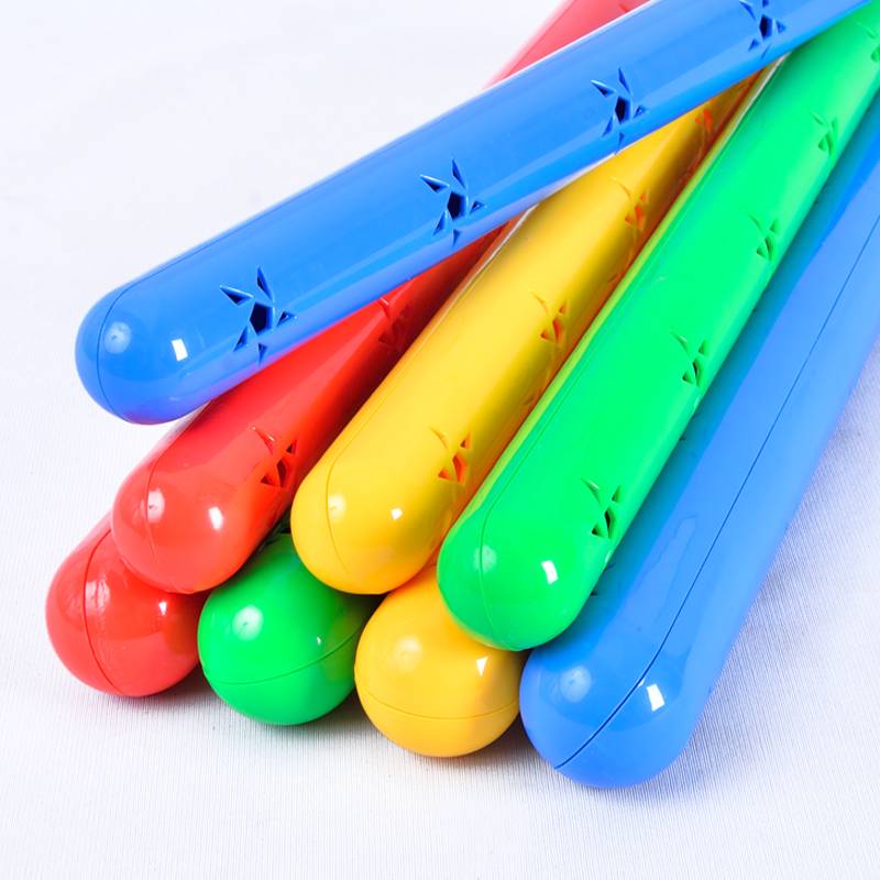 Anti -rod kindergarten gymnastics stick with sound plastic color stick children's sports fitness equipment early exercise fitness stick