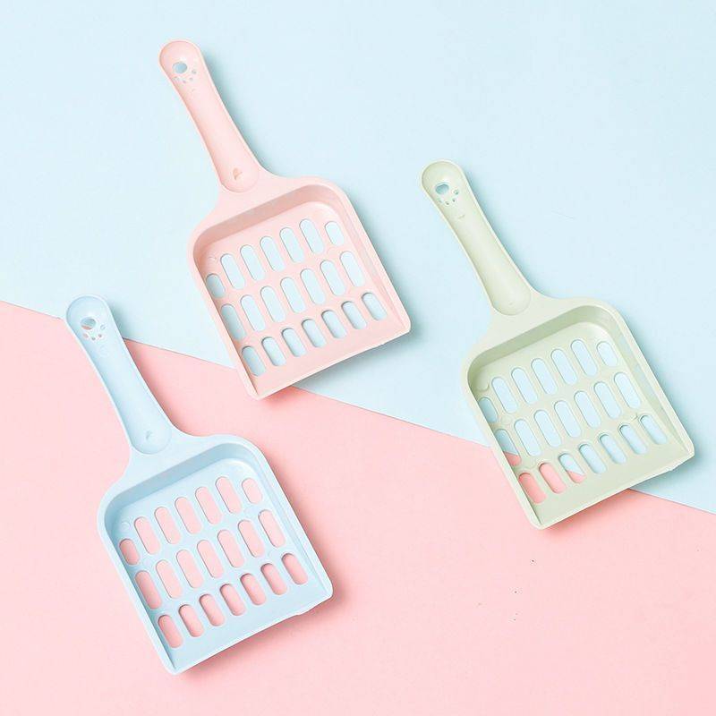 Pet cat sand shovel new candy color high -value handle cat toilet small shit picker cat cleaning supplies
