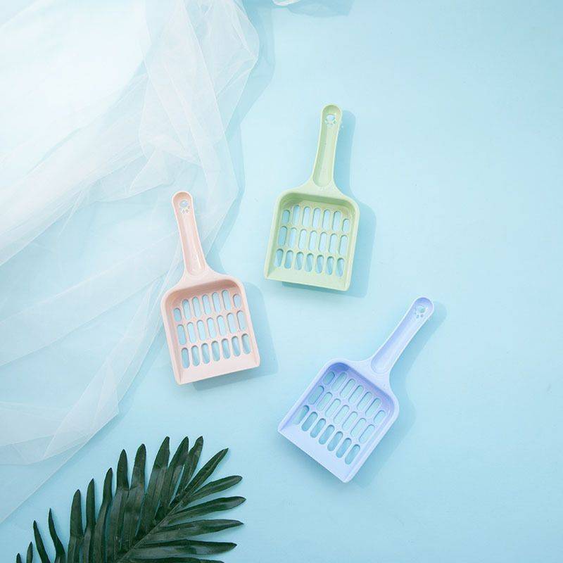 Pet cat sand shovel new candy color high -value handle cat toilet small shit picker cat cleaning supplies