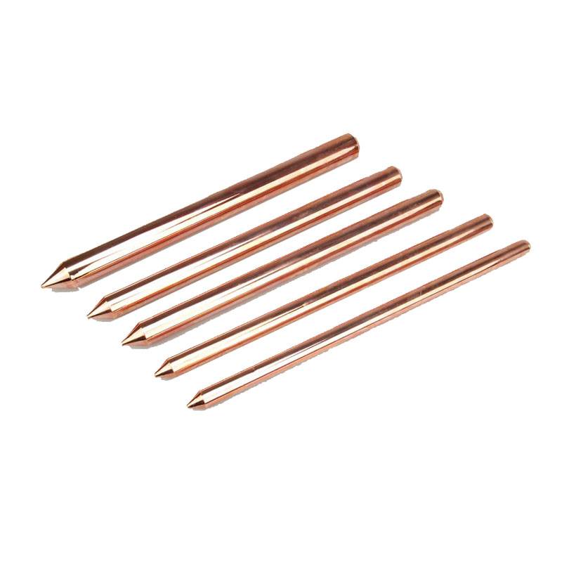New product, new anti -static vertical vertical polar copper bag steel rod plating ground O -needle engineering lightning strip striker Z electric connection