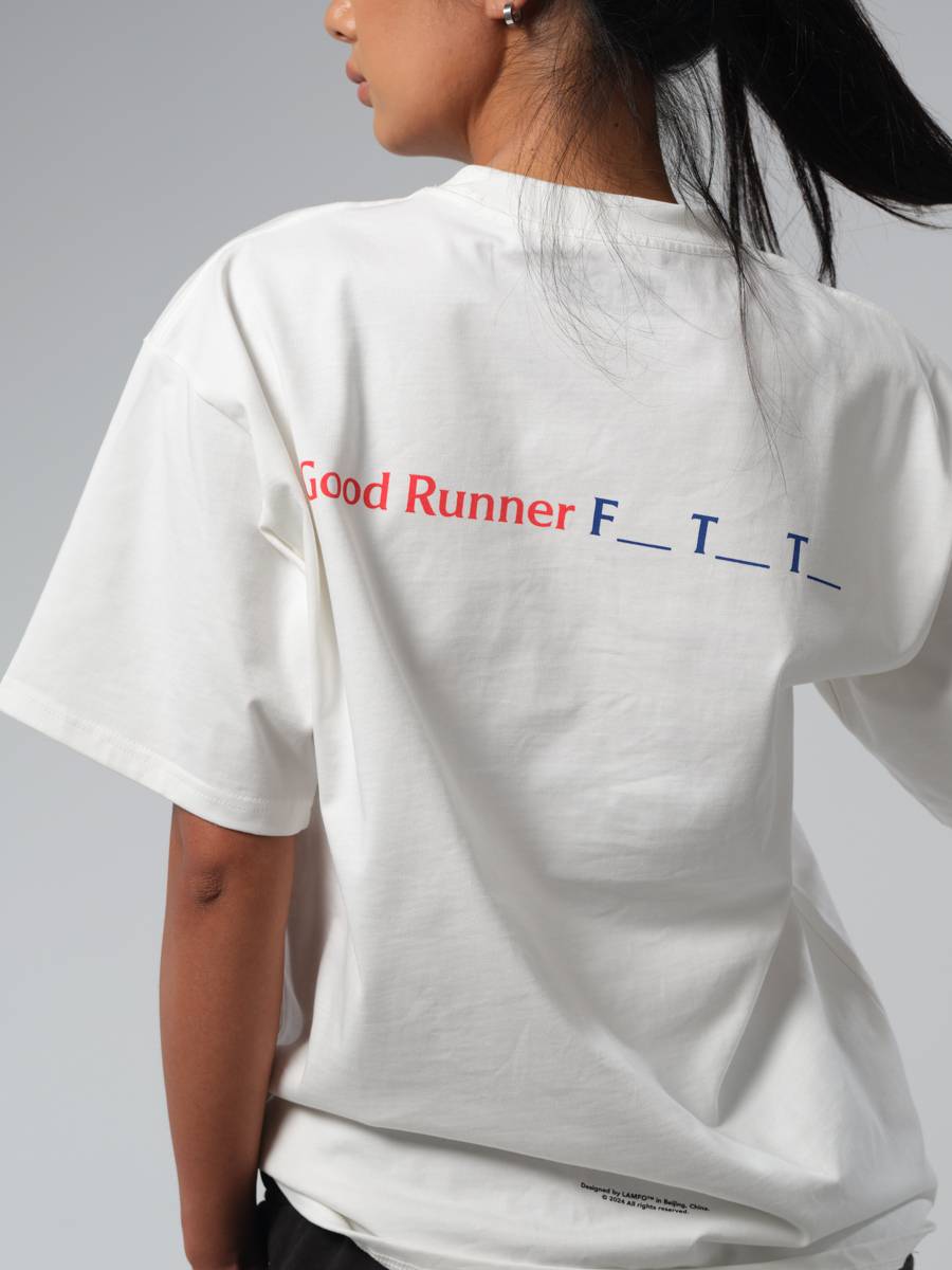 GRFTT's new Photot white printing round neck short -sleeved men and women same pure cotton casual relaxation stick heavy T -shirt