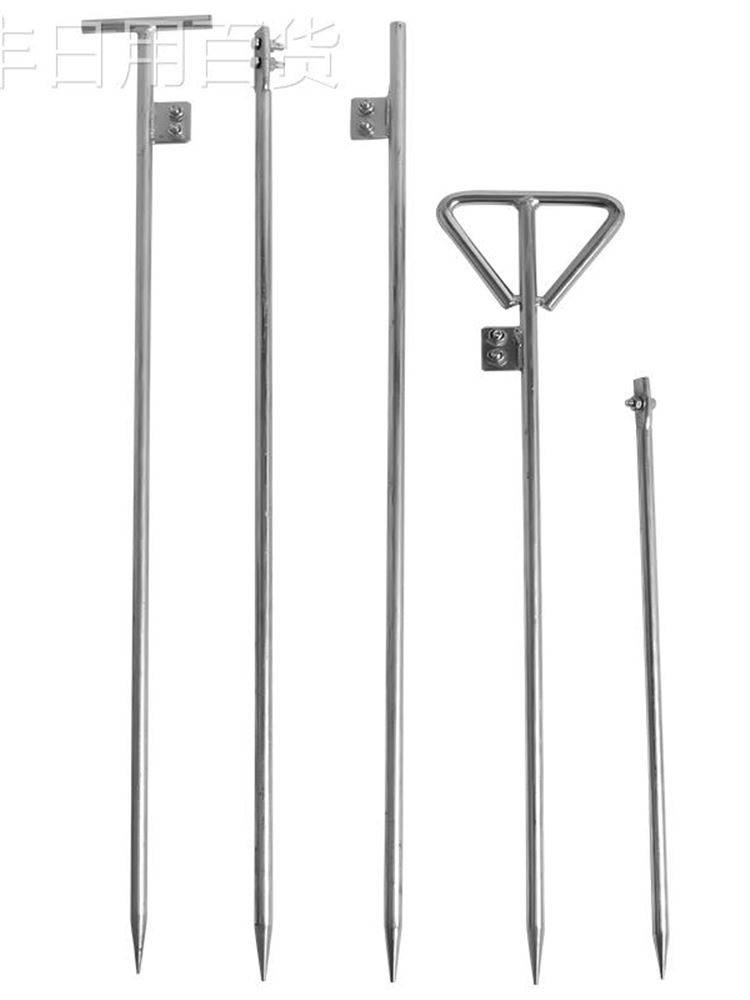 Zinc-coated line needles to the ground and poles to the ground
