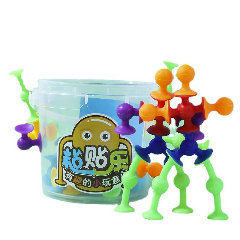 Hundreds of magic sticky toys suckle flying darts children's puzzle stitching block toy soft glue suction stick