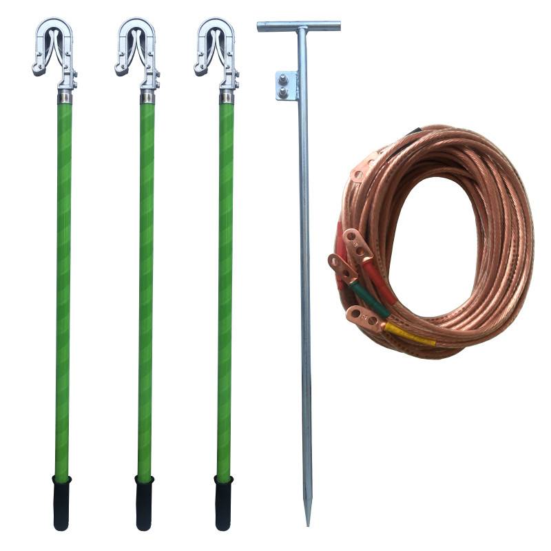 Outdoor 10kV high -pressure ground wire double tongue ground rod 25 square meter soft copper line outdoor 35kV line double spring ground rod