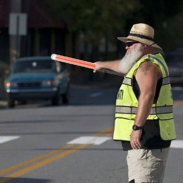 LED Traffic Baton Light Concert Glow Sticks Flash Warning