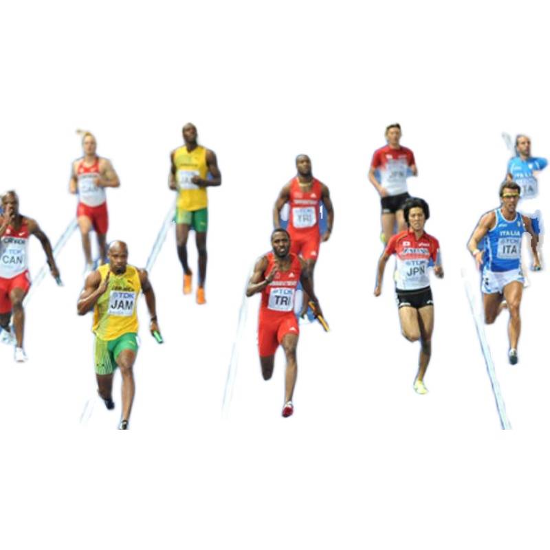 A track and field dedicated battalion 100 meters to pass red and white high -strength aluminum alloy PVC track and field relay stick