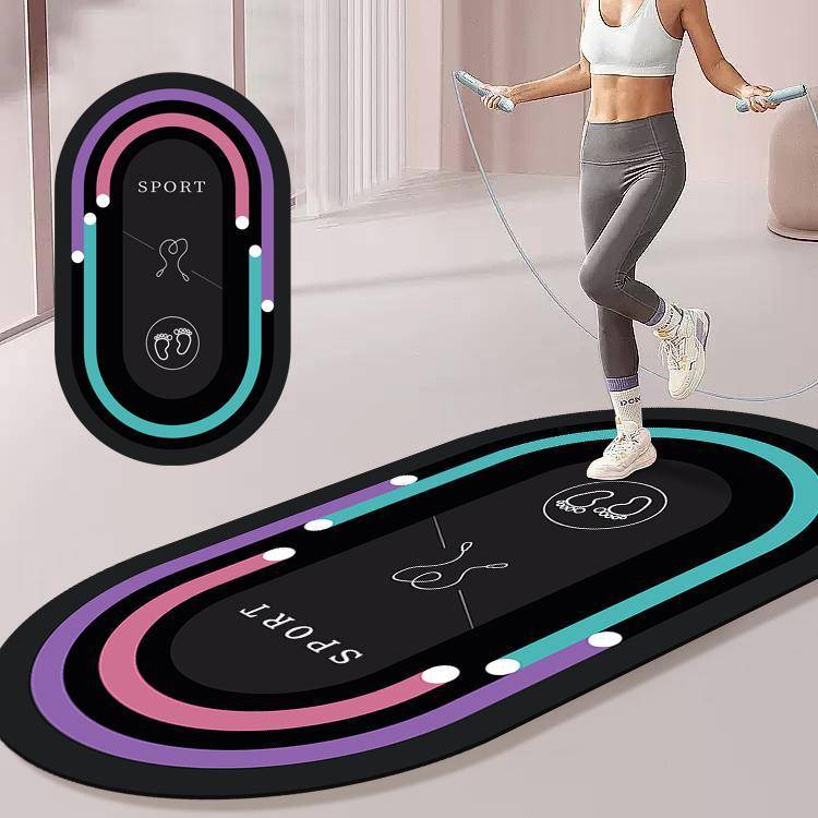 Yoga pad anti -sliding shock absorption, mute thickening rope jumping, indoor sports ground mat, fitness cushion special non -slip mat