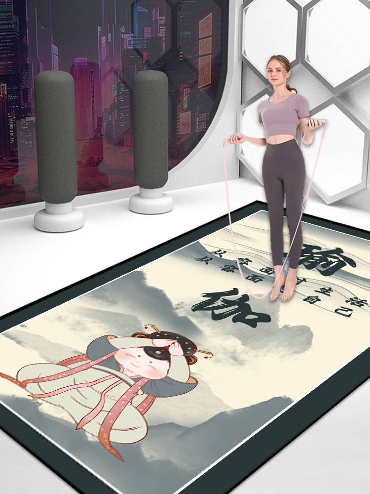 Sliding-depressive Yoga mats with a girl's sour and soundproof pads to dance