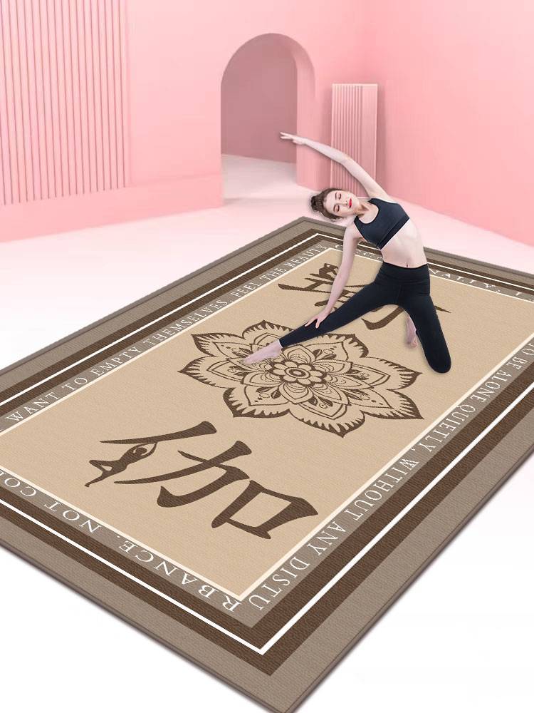 Yoga mats fitness cushion home use of shock absorption, anti -slip static pad professional fitness yoga thickened sound barrier shock reduction home pad