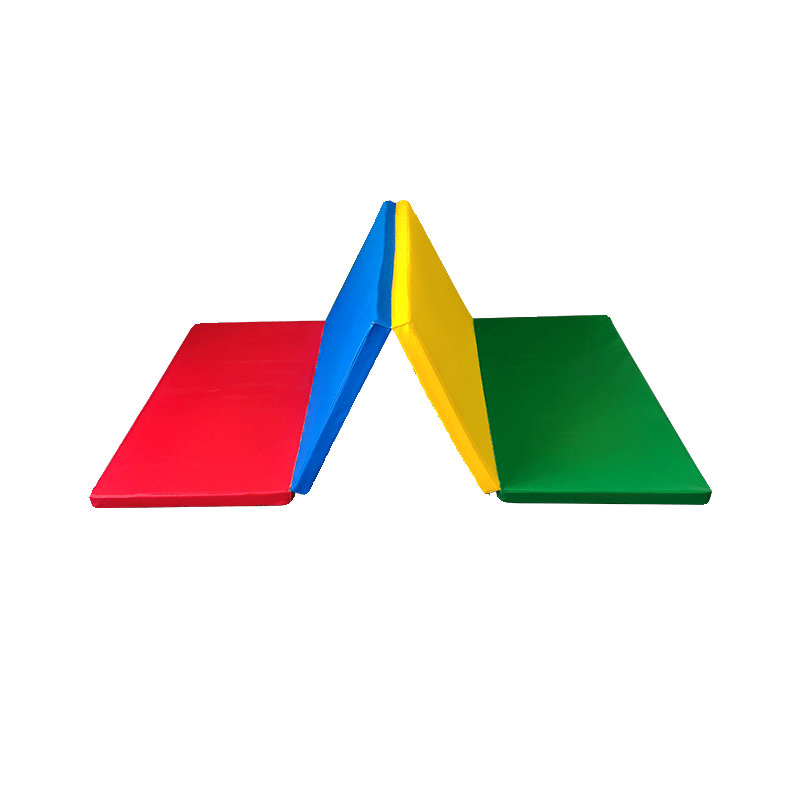 Children's physical training pads can be folded, three folds, four folds, thick training pads multi -function training pad rainbow dance pad
