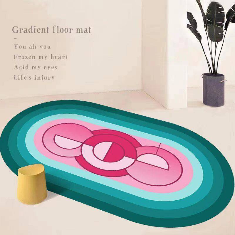 Three generations of silicone non -slip first -generation jump rope pads, shock -absorbing and sound insulation ground mat, professional yoga mats oval home fitness carpet