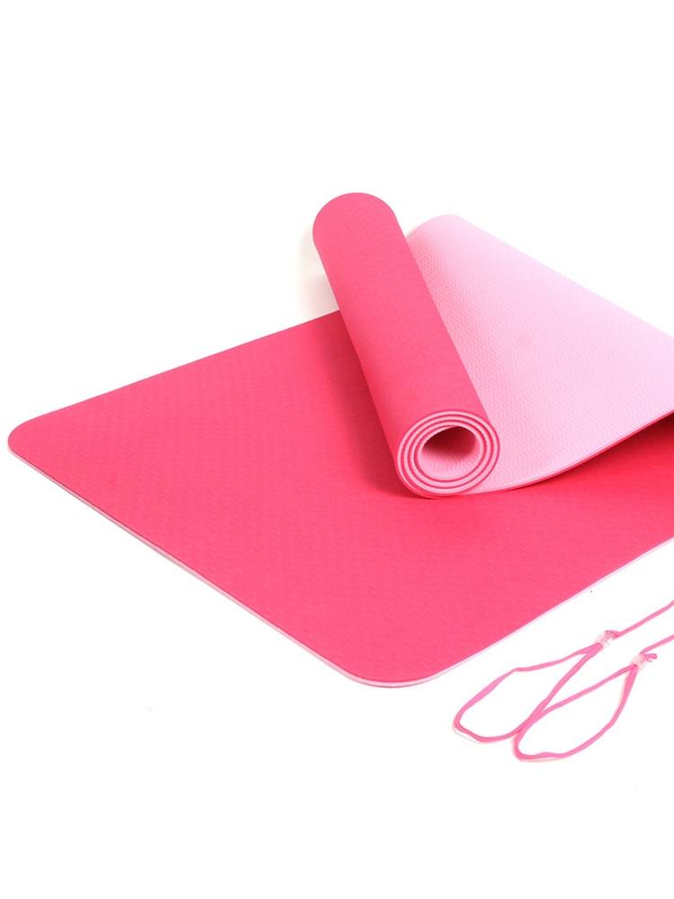 Micro defect TPE double -color special price 80tpe yoga mats dance, fitness anti -slip, widening environmentally friendly and tasteless home pad
