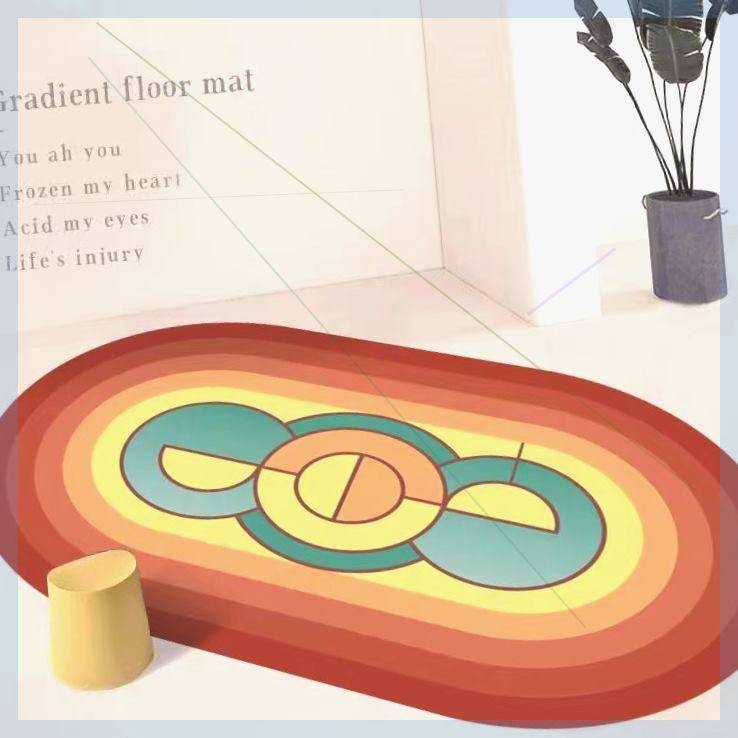 Three generations of silicone non -slip first -generation jumping rope jumping pad shocking sound insulation ground pad yoga cushion oval home fitness carpet