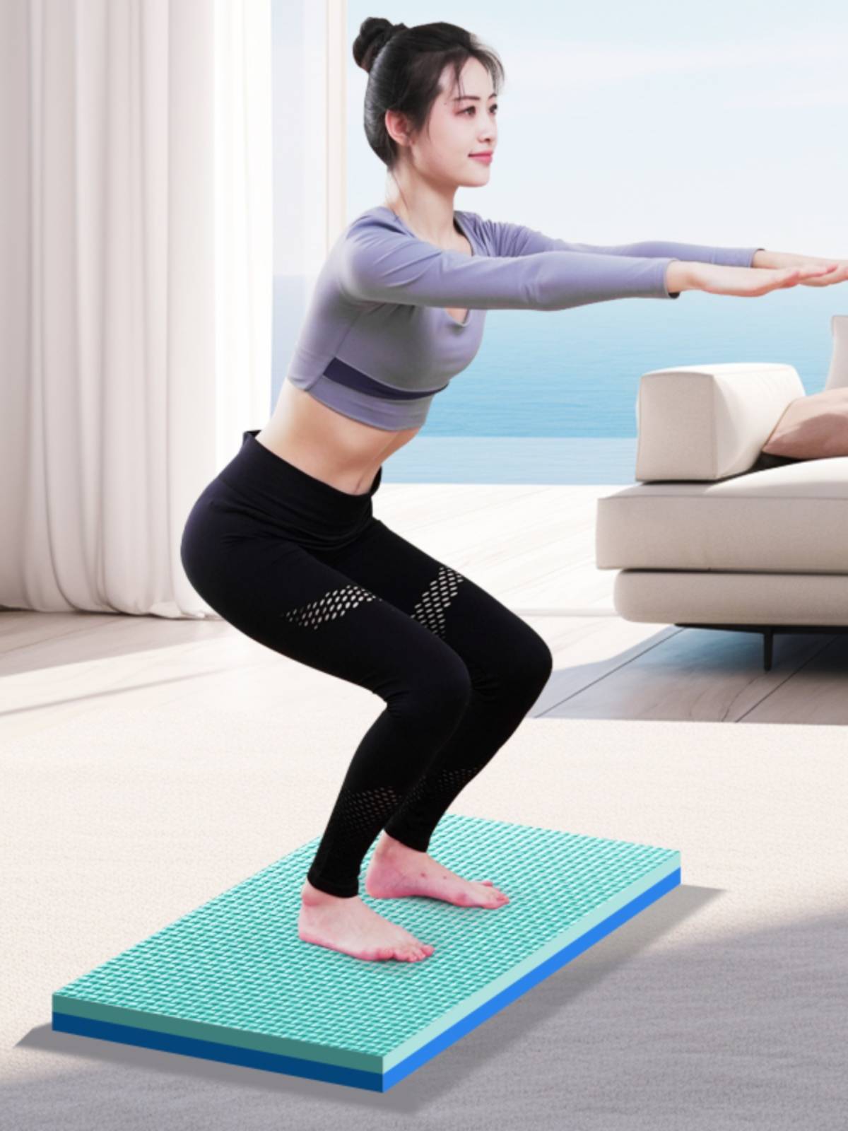Dedicated kneeling pads, flat plate support pads, fitness training abdominal muscles and elbow exercise non -slip balancing soft cushions