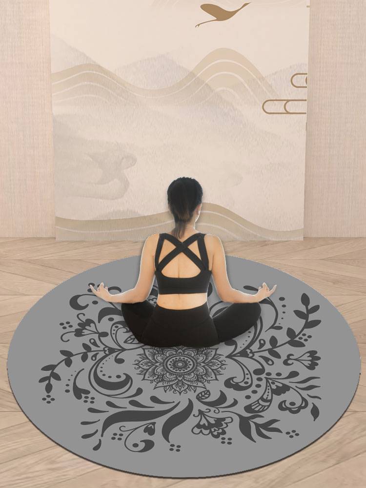 Round yoga mat, meditation, home rubber anti -slip fitness yoga cushion meditation meditation cushion dance mat