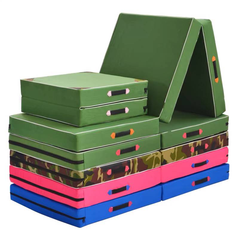 Folding sponge pads up lying on the cushion yoga fitness cushion student children's family dance training empty pads