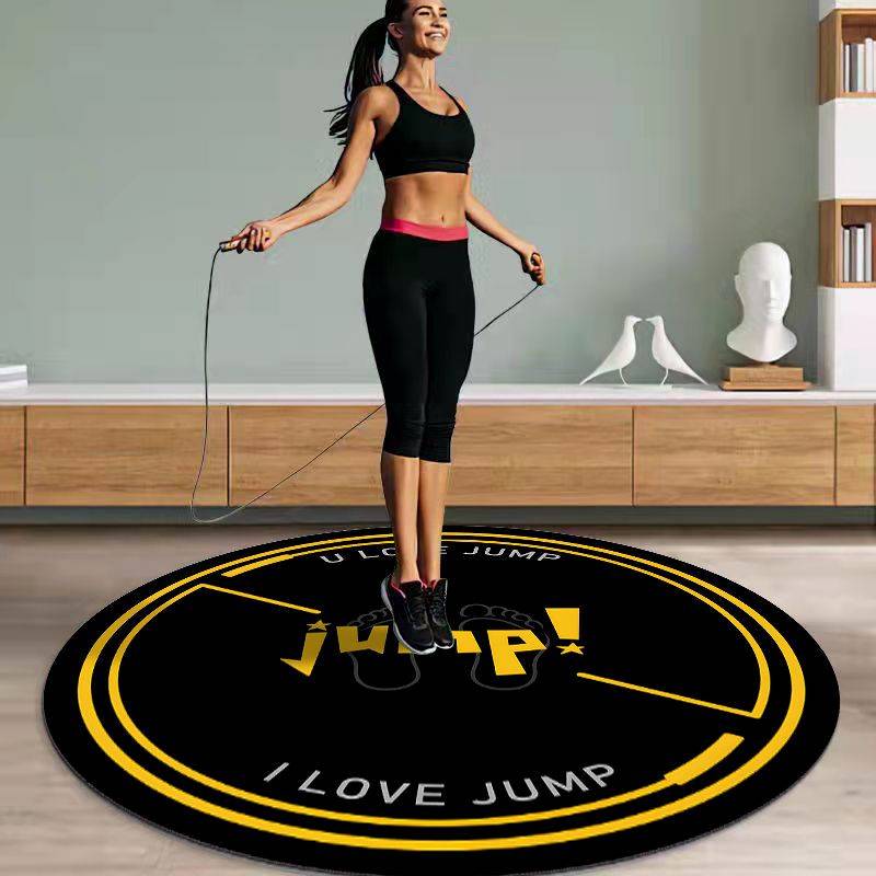 Douyin same skipping cushion net red live broadcast non -slip barrier -reducing round carpet room quiet fitness yoga mat