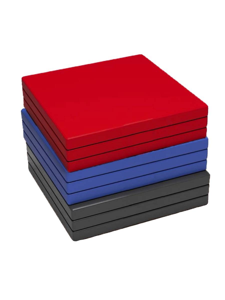 Leather folding fitness pad men upper lying on yoga dance practice can be folded three -folded pad leather cushion female