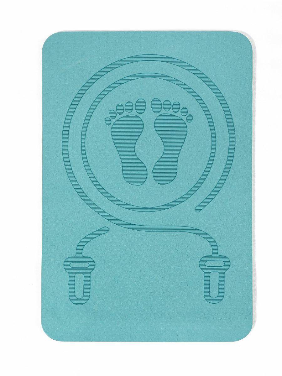 Thickened shock absorption dance yoga mats TPE oval static non -slip rope jumping cushion sports fitness shockproof floor pad