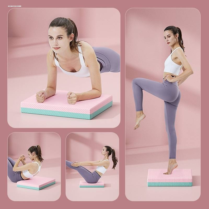 Bubble pad flat support core training thickened ground pad balance pad soft stepping yoga cushion healthy abdominal wheel special kneeling pad