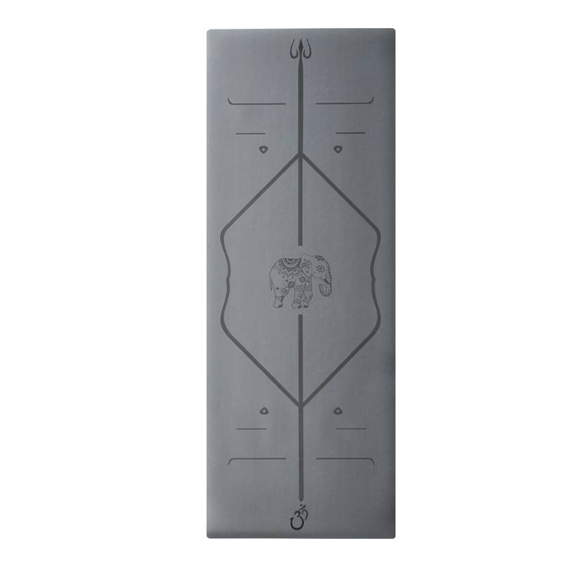 PU rubber yoga pad body line fitness coffee cupped anti -skid home beginner male and female yoga local tyrant cushion customization