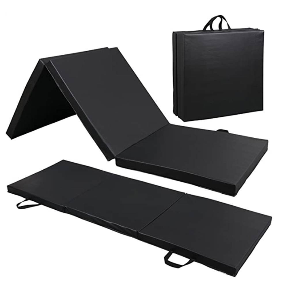 New three -fold folding leather gymnastics pad PU dance cushion sports fitness sponge cushion training mat